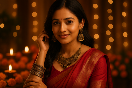 Shine Bright This Diwali: Styling Tips with Brass Jewellery