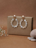 Gold Flat Pearl Earring - Lili-Origin