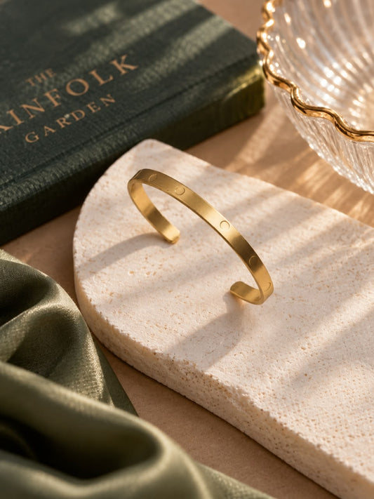 Band Brass Adjustable Bracelet (Anti Tarnish)