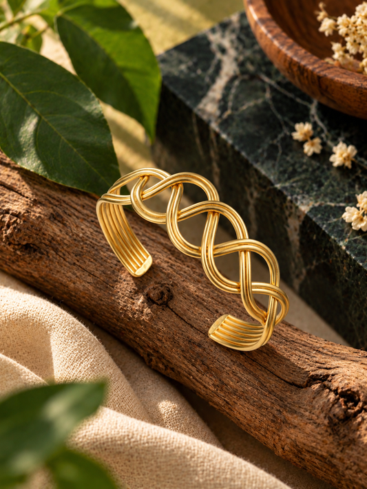 Twistale Twisty Adjustable Brass Bracelet (Anti Tarnish)