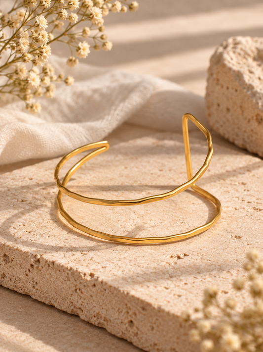 A line Bracelet - 2 way Brass Bracelet