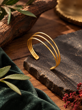 3 Line Adjustable Brass Bracelet
