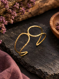Connected Arc Brass Adjustable Bracelet (Anti Tarnish)