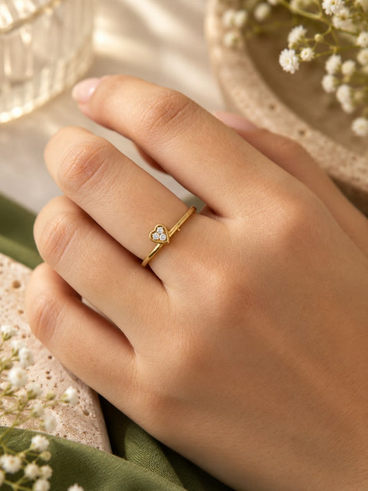 Sweetheart Spark Brass two Adjustable Rings (Anti Tarnish) ( Pack of 2 Rings)