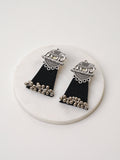 Black fabric earring - Lili-Origin