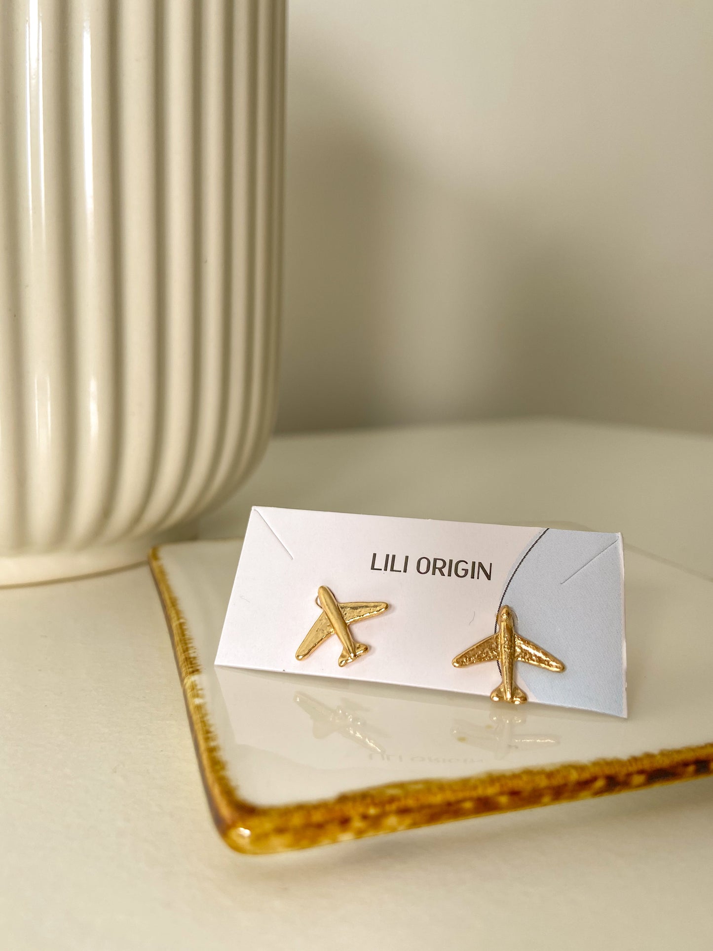 Aeroplane Stud singles earring - Lili-Origin