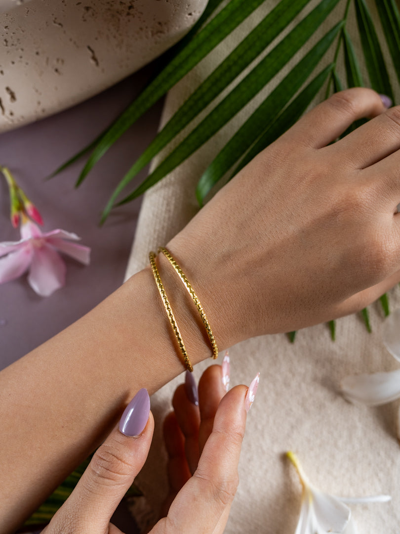 Steps Brass Bracelet (Anti Tarnish)