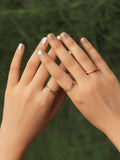 TriRings 3 Rings Combo Brass, Copper and German Silver Adjustable Ring (Anti Tarnish)
