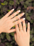 Colliers 3 Rings Combo Brass Adjustable Ring (Anti Tarnish)