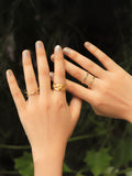 Frei 3 Rings Combo Brass Adjustable Ring (Anti Tarnish)