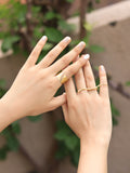 Lehr 2 Rings Combo Brass Adjustable Ring (Anti Tarnish)