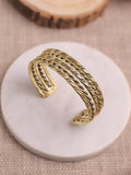 Five Vintage Bangle Brass Adjustable Bracelet (Anti Tarnish)