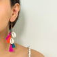 Shell Multicolor Tassel Statement Earring - Lili-Origin
