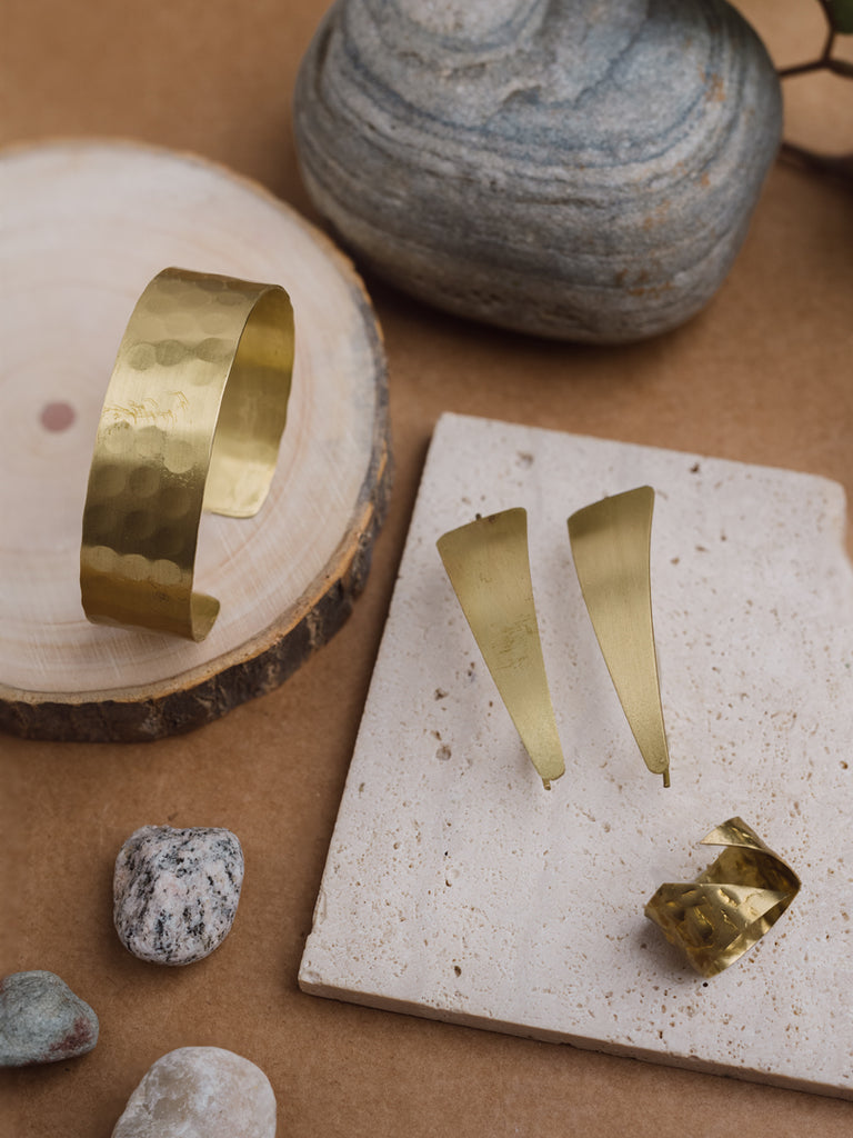 Tri Hand Hammered Brass Hamper (Set of 3 Handpicked Jewellery)