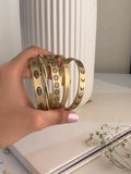 Valentine Special Stack of 5 Adjustable Brass  Bracelet (Anti tarnish)