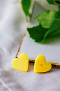 Yellow Heart Resin Earring - Lili-Origin