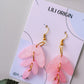 Pink Leaf Resin Earring - Lili-Origin