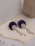 Navy Fabric Earring - Lili-Origin