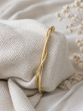 Twisted Harmony Brass Adjustable Bracelet (Anti Tarnish)