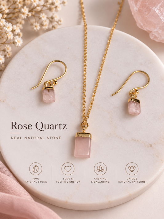 Love Set Rose Quartz Set (Semi Precious Stone)