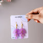 Purple Leaf Resin Earrings - Lili-Origin