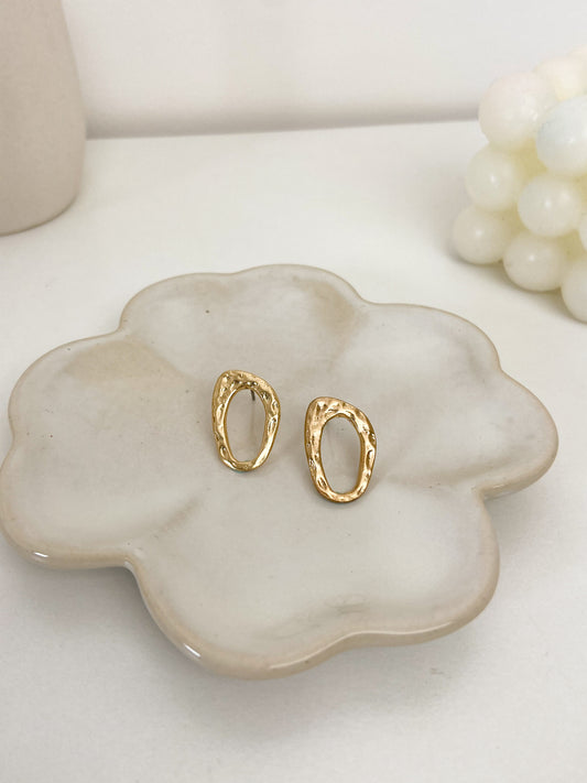 Geometric 3 Gold Singles Earring - Lili-Origin