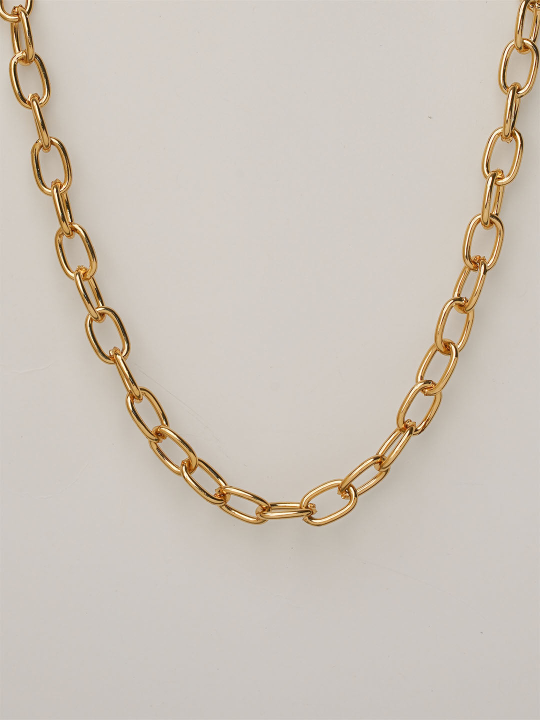 Alfani Gold-Tone & Black Acrylic Large Link Necklace, 20