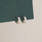 7 Pair Coin Drop Silver Earrings