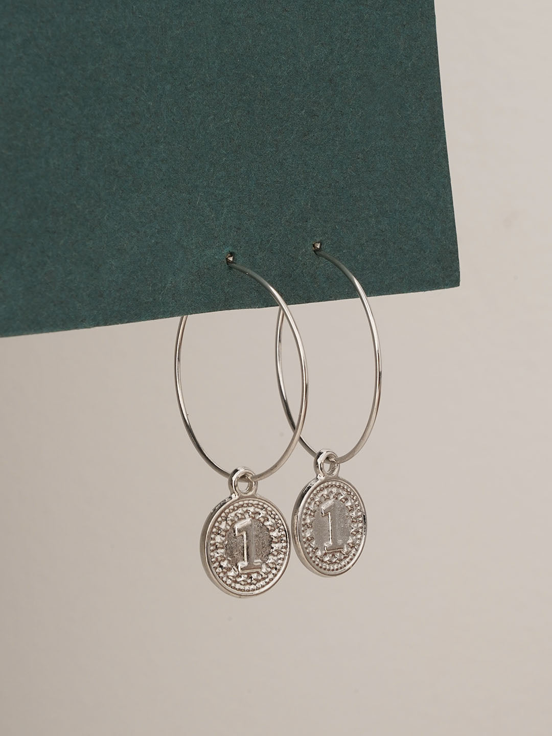 Shop 7-Pair Coin Drop Earrings Elegant Silver Set