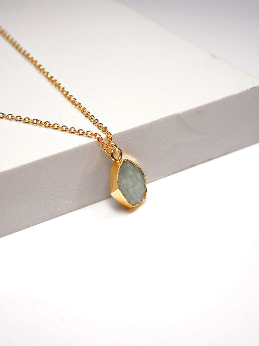 Green Amazonite Crystal Necklace