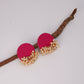 Pink Pearls - Fabric Earring