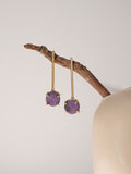Long Amethyst Crystal Earring - Lili-Origin