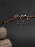 Twisted Hoop Silver Earring - Lili-Origin