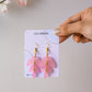 Pink Leaf Resin Earring - Lili-Origin