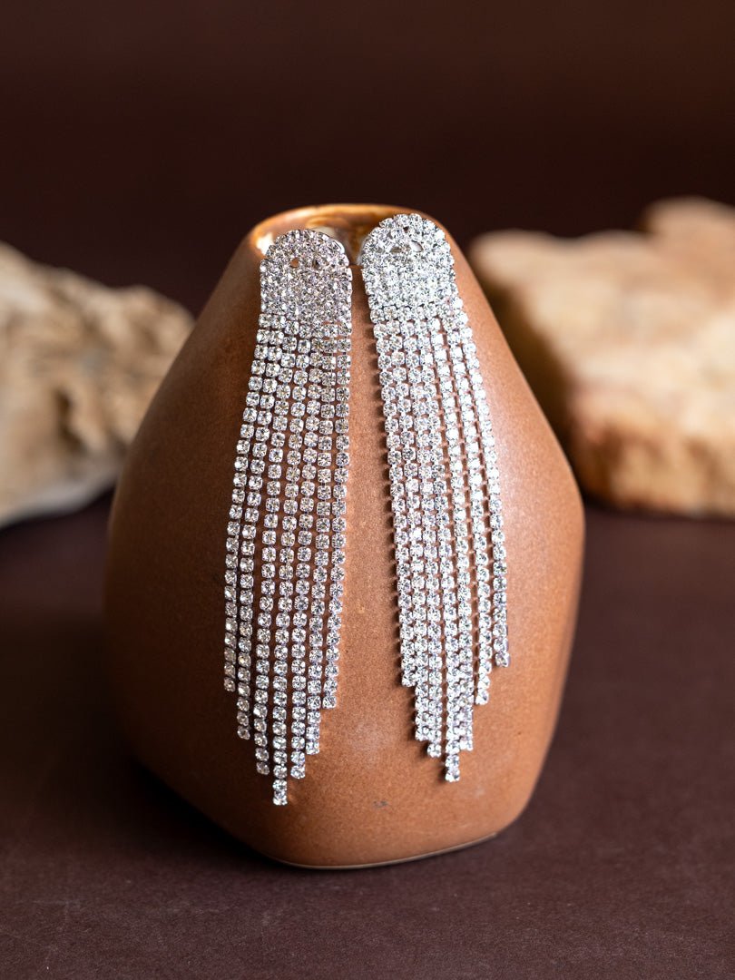 Multi-Line Sparkle Party Earrings