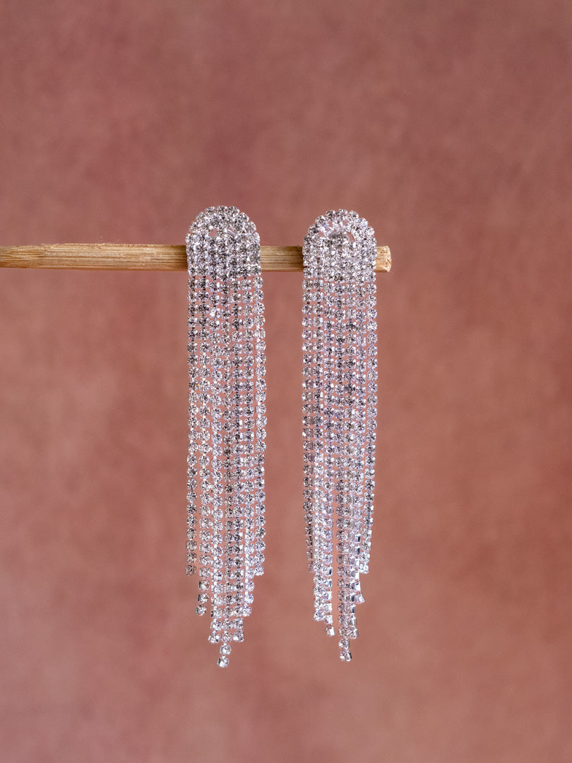 Multi-Line Sparkle Party Earrings