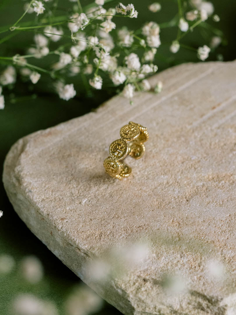 Heart and Harmony 2 rings Combo Brass Adjustable Ring (Anti Tarnish)