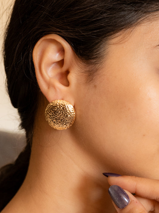 Hammered Dome Statement Stud