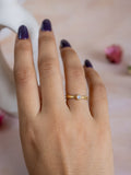 Solitaire Whisper Brass Adjustable Ring (Anti Tarnish)