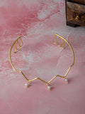Pearl Wave Hair Cuff Brass Adjustable (Anti Tarnish)
