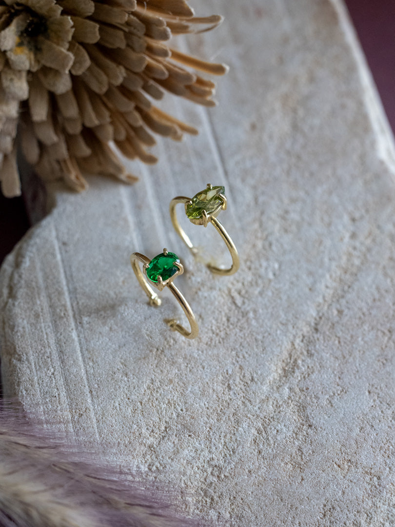 Green Shine Brass Ring Combo (Anti Tarnish)