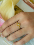 Bloomette Flower Brass Adjustable Ring (Anti Tarnish)