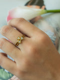 Sweetheart Spark Brass two Adjustable Rings (Anti Tarnish) ( Pack of 2 Earrings)