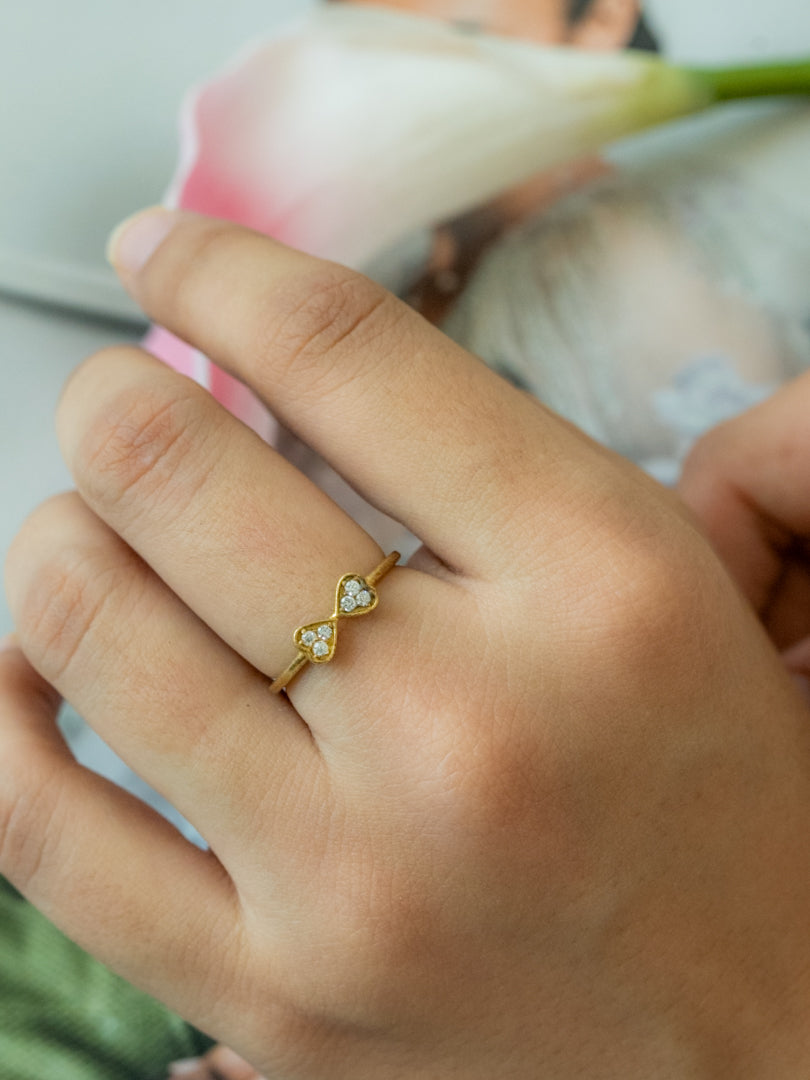 Sweetheart Spark Brass two Adjustable Rings (Anti Tarnish) ( Pack of 2 Earrings)