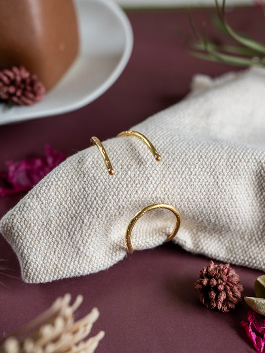 Bisect Brass Bracelet (Anti Tarnish) Adjustable