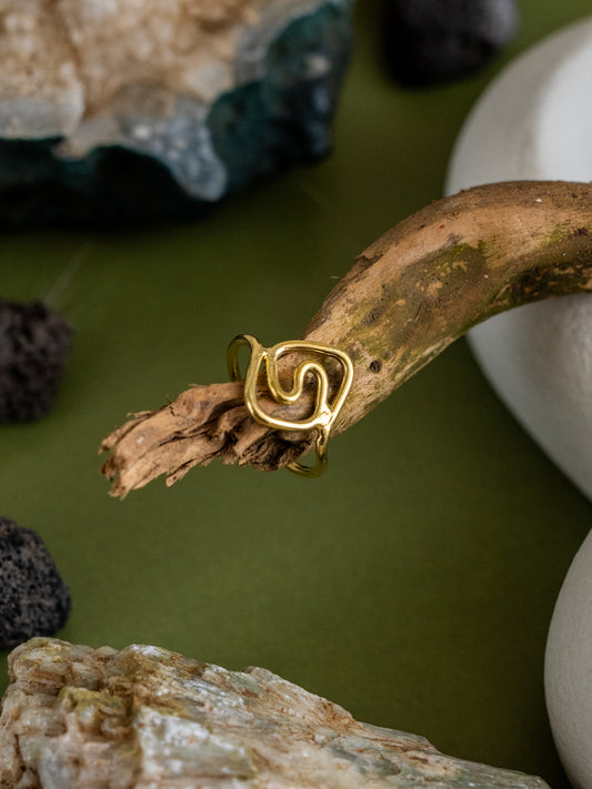 Rekha Brass Ring Adjustable (Anti Tarnish)