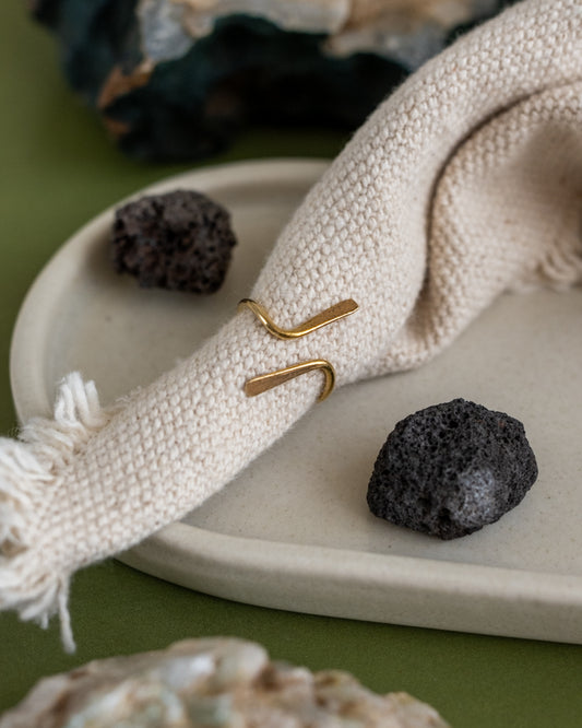 Balance Brass Adjustable Ring (Anti Tarnish)