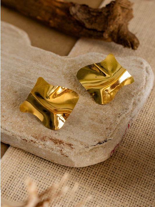 Fluxa Statement Brass Earring (Anti Tarnish)
