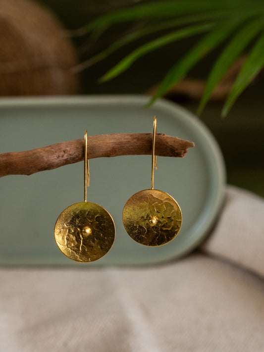 Bindu Brass Statement Earring (Anti Tarnish)