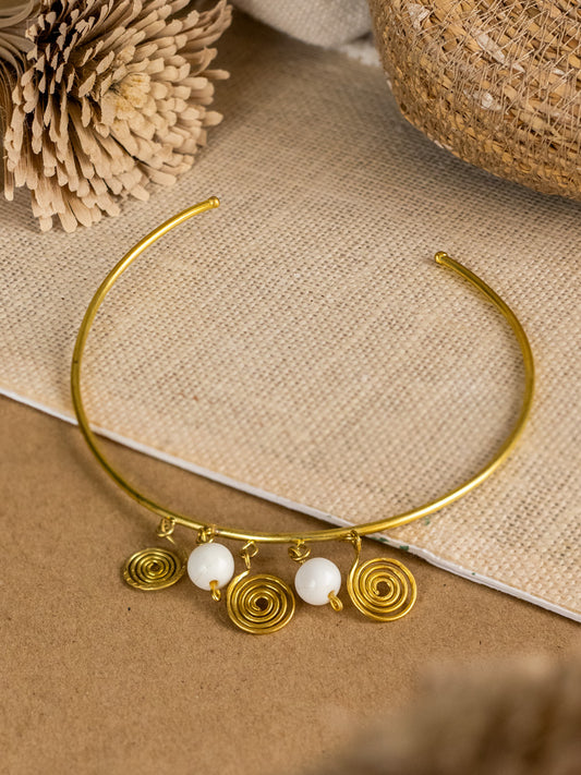 Dokri Style Brass Hasli Adjustable Choker (Anti Tarnish)